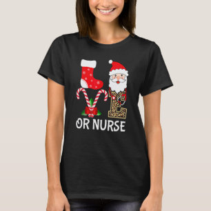 Liebt Santa Hut Stethoskop Oder Operationssaal Kra T-Shirt