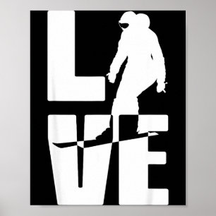 Liebt Skifahren, Pulverschnee-Sucher, Skifan, Skil Poster