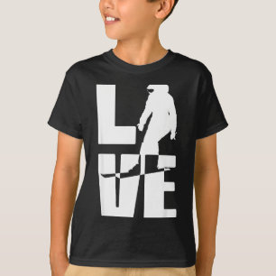 Liebt Skifahren, Pulversucher, Skifan, Skiliebhabe T-Shirt