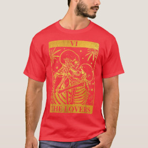 Liebt Tarot-Karte Vintages Okkult Goth Skelett  T-Shirt