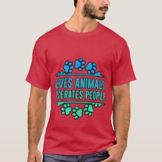 Liebt Tiere, toleriert Menschen Junge T-Shirt