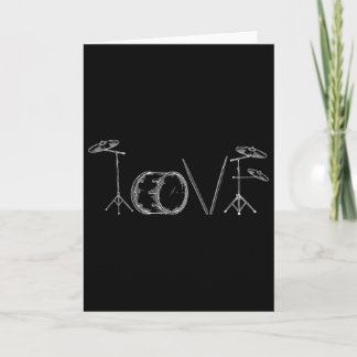 Liebt Trommeln Frohen Valentinstag Drummer Musik L Karte