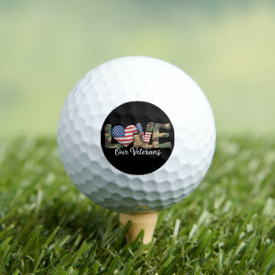 Liebt unseren Veteranentag Stolz Militär Amerikani Golfball