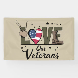 Liebt unseren Veteranentag Stolz Militärveterantag Banner