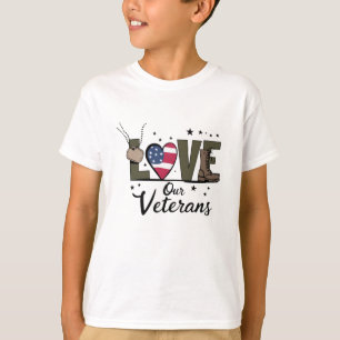 Liebt unseren Veteranentag Stolz Militärveterantag T-Shirt