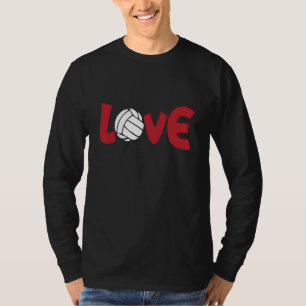 Liebt Volleyball Trainer Fan Spieler Beachvolleyba T-Shirt