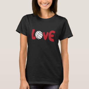 Liebt Volleyball Trainer Fan Spieler Beachvolleyba T-Shirt