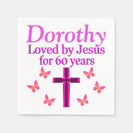 LIEBT VON JESUS 60. GEBURTSTAG PERSONALISIERTEN NA SERVIETTE