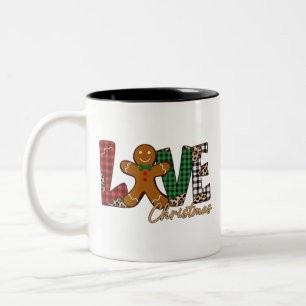 Liebt Weihnachten Lebkuchen Familie Weihnachten Ur Zweifarbige Tasse