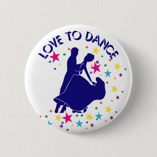 Liebt zu tanzen button