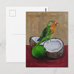 Liebvogels Tropische Fiesta-Malerei von Alfred Fox Postkarte