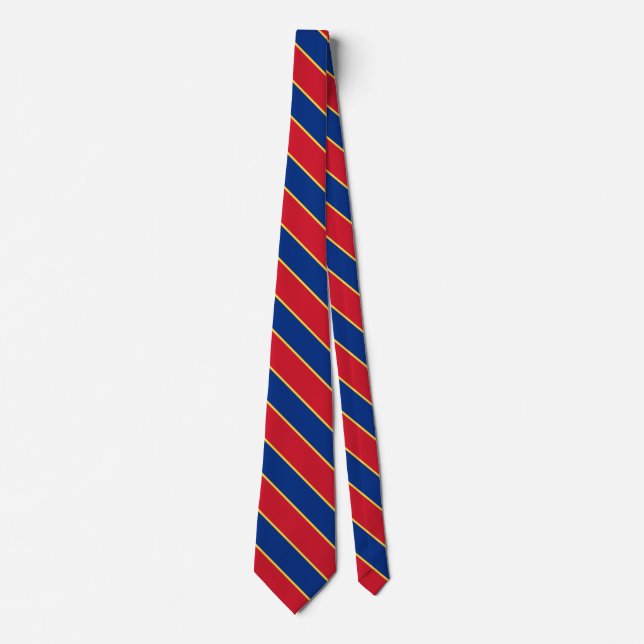 Liechtenstein Flag Colors Elegant Krawatte (Vorderseite)