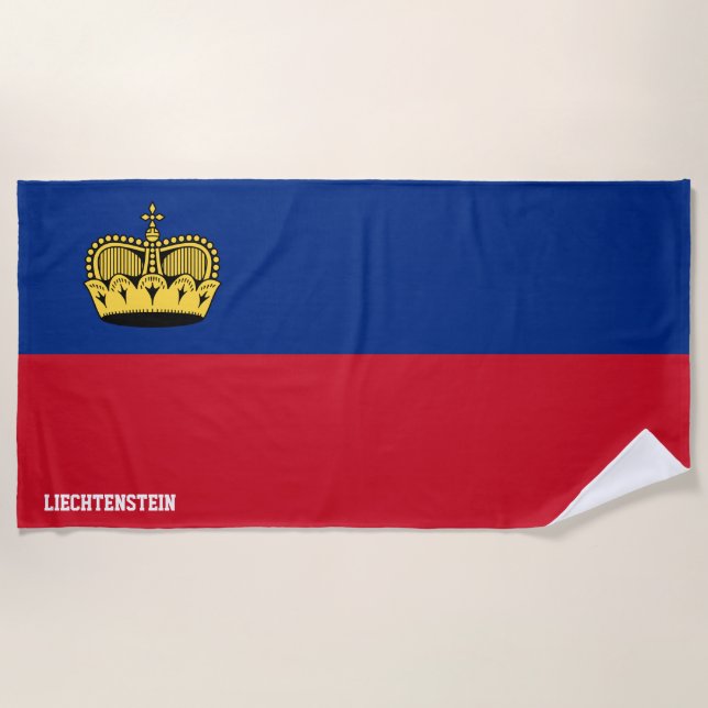 Liechtenstein Flag Splendid Patriotic Strandtuch (Vorderseite)