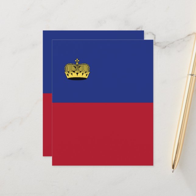 Liechtenstein-Flagge (Vorderseite/Rückseite Beispiel)