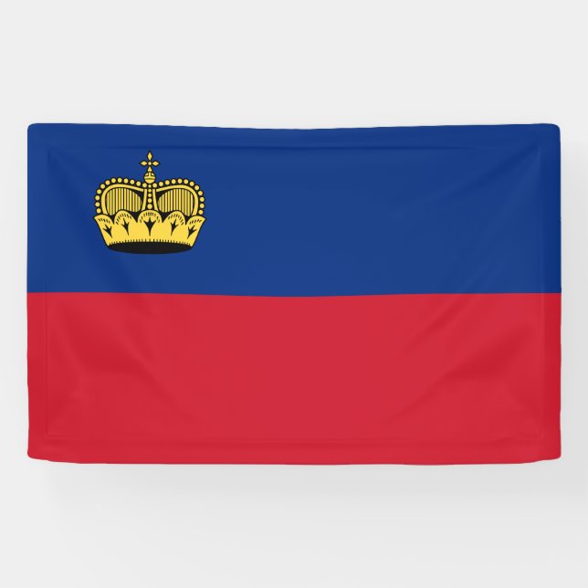 Liechtenstein-Flagge Banner (Horizontal)