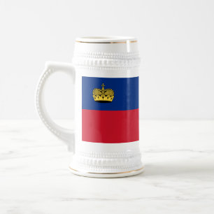 Liechtenstein-Flagge Bierglas