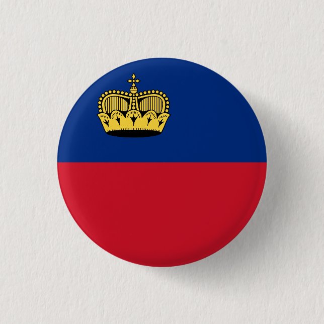 Liechtenstein-Flagge Button (Vorderseite)