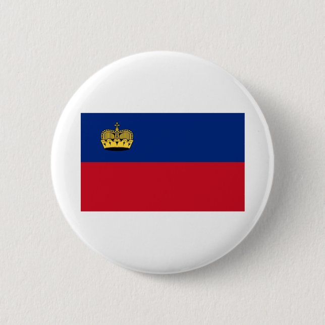 Liechtenstein-Flagge Button (Vorderseite)
