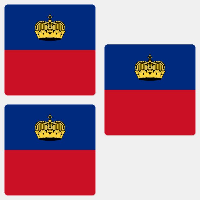 Liechtenstein-Flagge Etiketten (Gruppe)