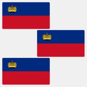 Liechtenstein-Flagge Etiketten