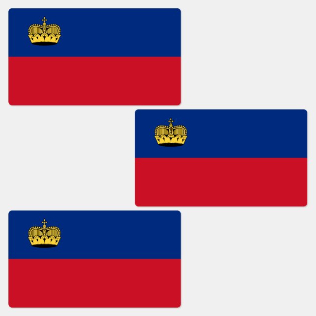 Liechtenstein-Flagge Etiketten (Gruppe)