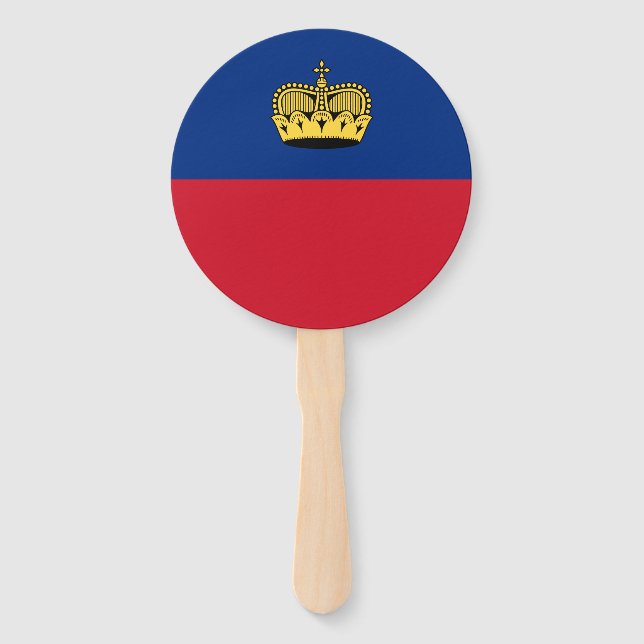Liechtenstein-Flagge Fächer (Vorderseite)
