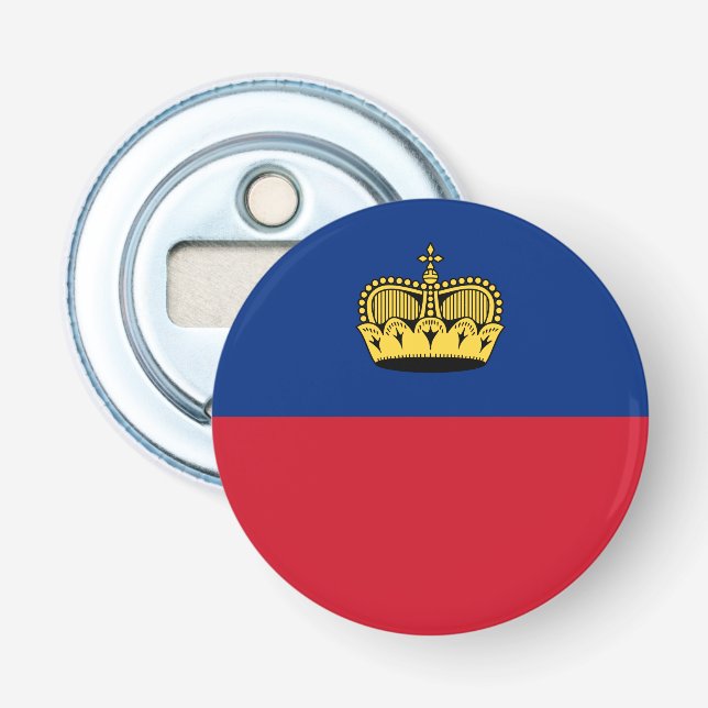 Liechtenstein-Flagge Flaschenöffner (Vorderseite)