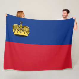 Liechtenstein-Flagge Fleecedecke