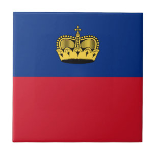 Liechtenstein-Flagge Fliese