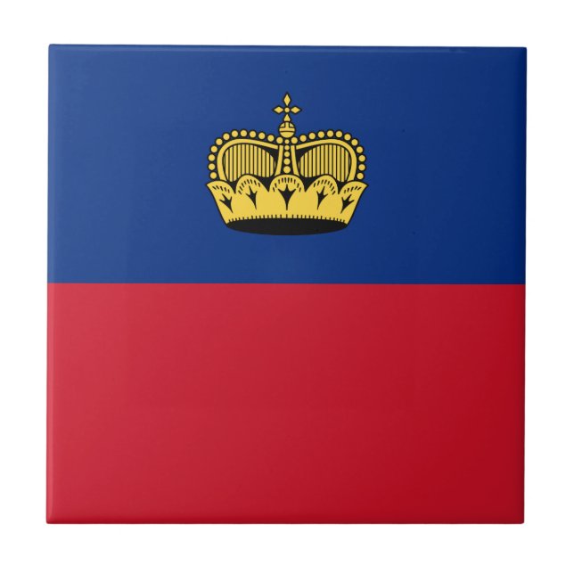 Liechtenstein-Flagge Fliese (Vorderseite)