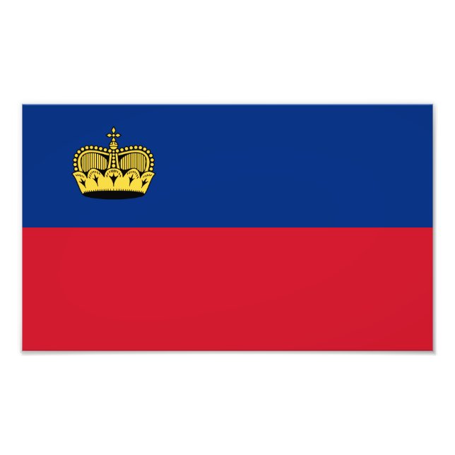 Liechtenstein-Flagge Fotodruck (Vorne)