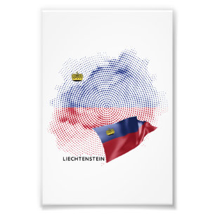 Liechtenstein-Flagge Fotodruck