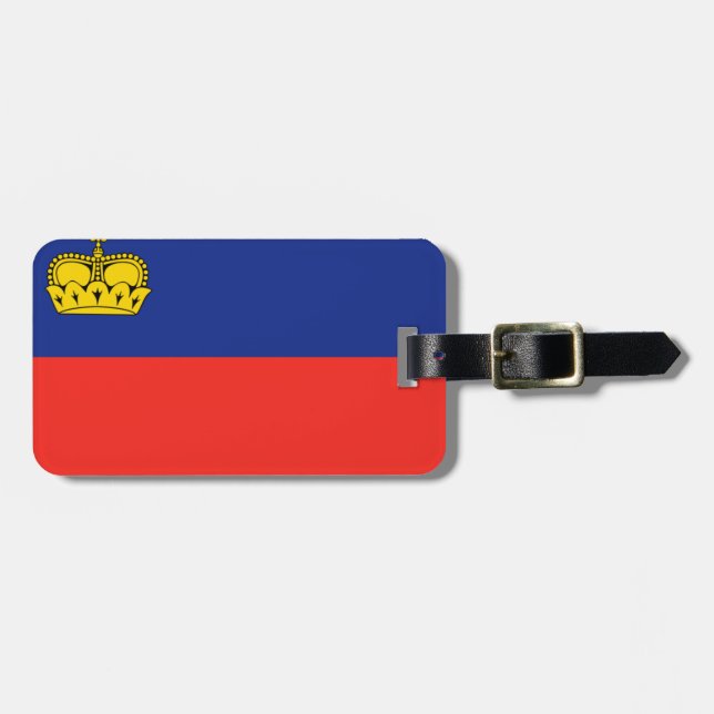 Liechtenstein-Flagge Gepäckanhänger (Vorderseite horizontal)