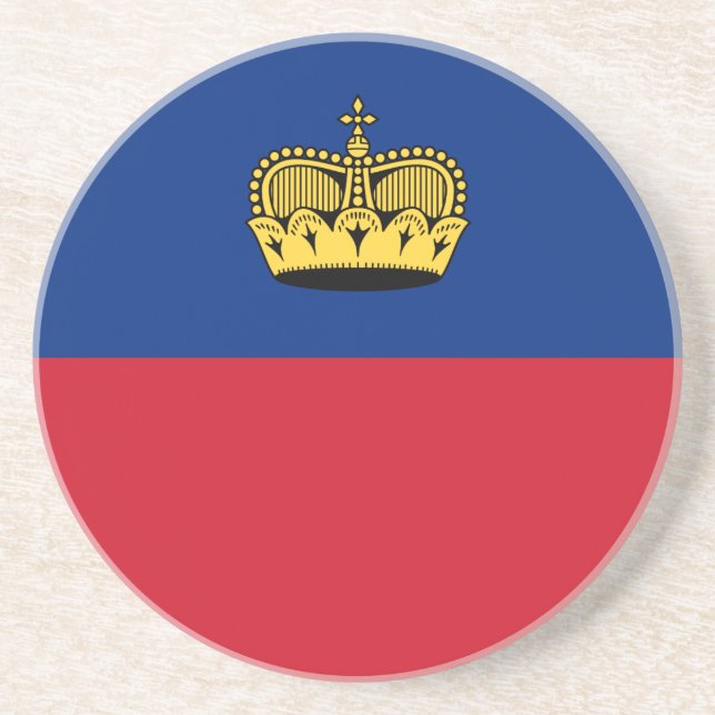 Liechtenstein-Flagge Getränkeuntersetzer (Vorne)