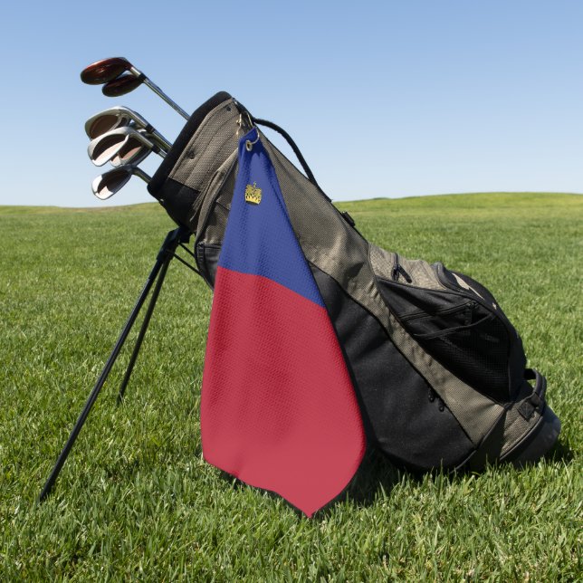 Liechtenstein-Flagge Golfhandtuch (Gras)
