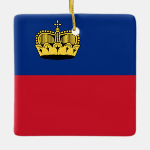 Liechtenstein-Flagge Keramikornament