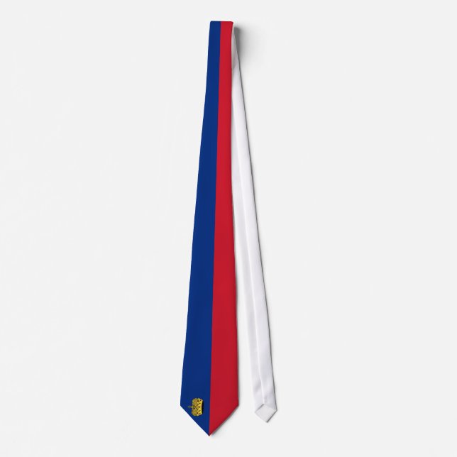 Liechtenstein-Flagge Krawatte (Vorderseite)
