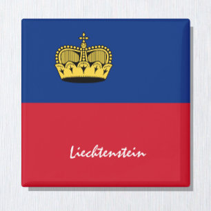 Liechtenstein - Flagge / Liechtenstein - Reisen / Magnet