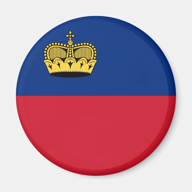Liechtenstein-Flagge Magnet (Vorne)