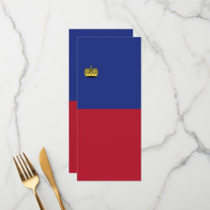 Liechtenstein-Flagge Menükarte