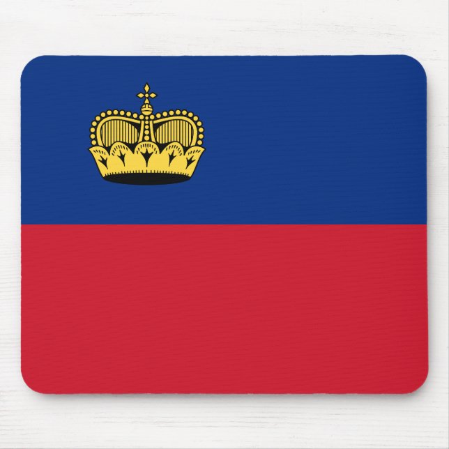 Liechtenstein-Flagge Mousepad (Vorne)