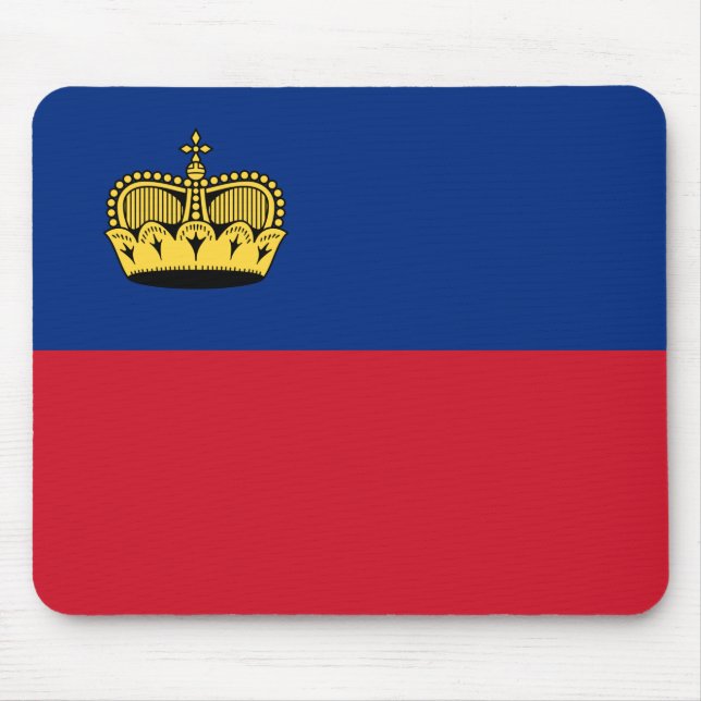Liechtenstein-Flagge Mousepad (Vorne)