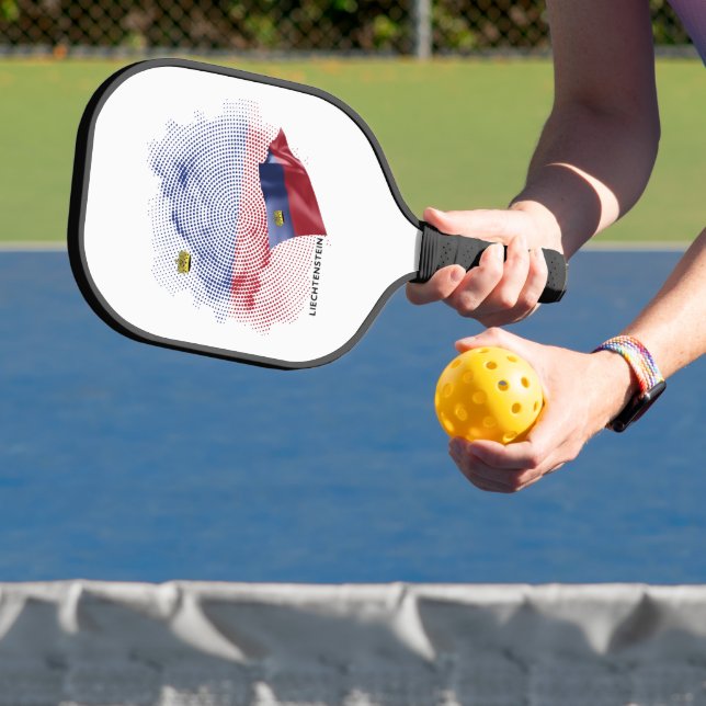 Liechtenstein-Flagge Pickleball Schläger (InSitu)