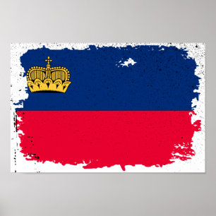 Liechtenstein-Flagge Poster