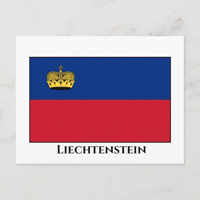 Liechtenstein-Flagge Postkarte (Vorderseite)