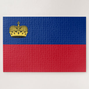 Liechtenstein-Flagge Puzzle