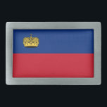 Liechtenstein-Flagge Rechteckige Gürtelschnalle<br><div class="desc">Patriotische Flagge Liechtensteins.</div>
