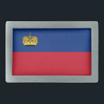 Liechtenstein-Flagge Rechteckige Gürtelschnalle<br><div class="desc">Patriotische Flagge Liechtensteins.</div>