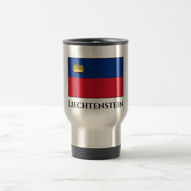 Liechtenstein-Flagge Reisebecher (Mittel)