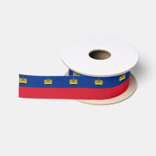 Liechtenstein Flagge & Reisen / Urlaub / Sport Satinband